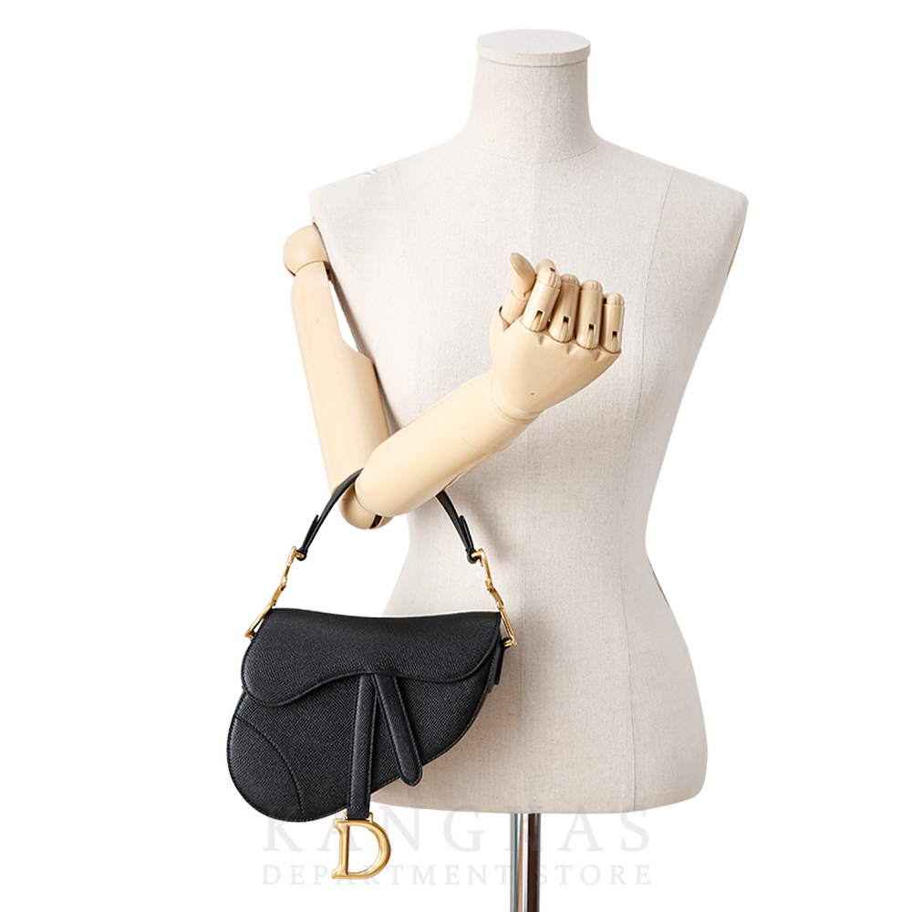 CHRISTIAN DIOR(USED)크리스찬디올 블랙 레더 새들백 미니